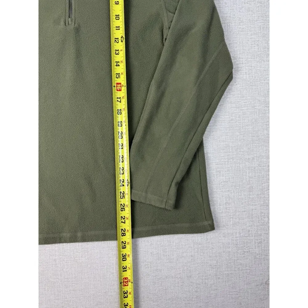 The North Face Fleece 1/4 Zip Pullover Jacket Olive Green Men’s Medium TNF